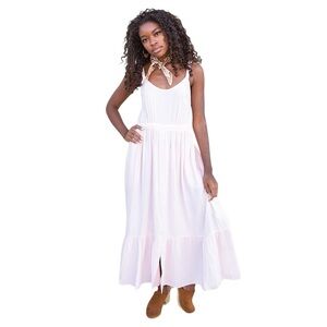 XIRENA Oaklyn Slub Cotton Midi Dress in White